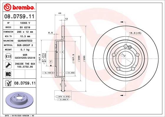 Brake Disc  Art. 08D75911