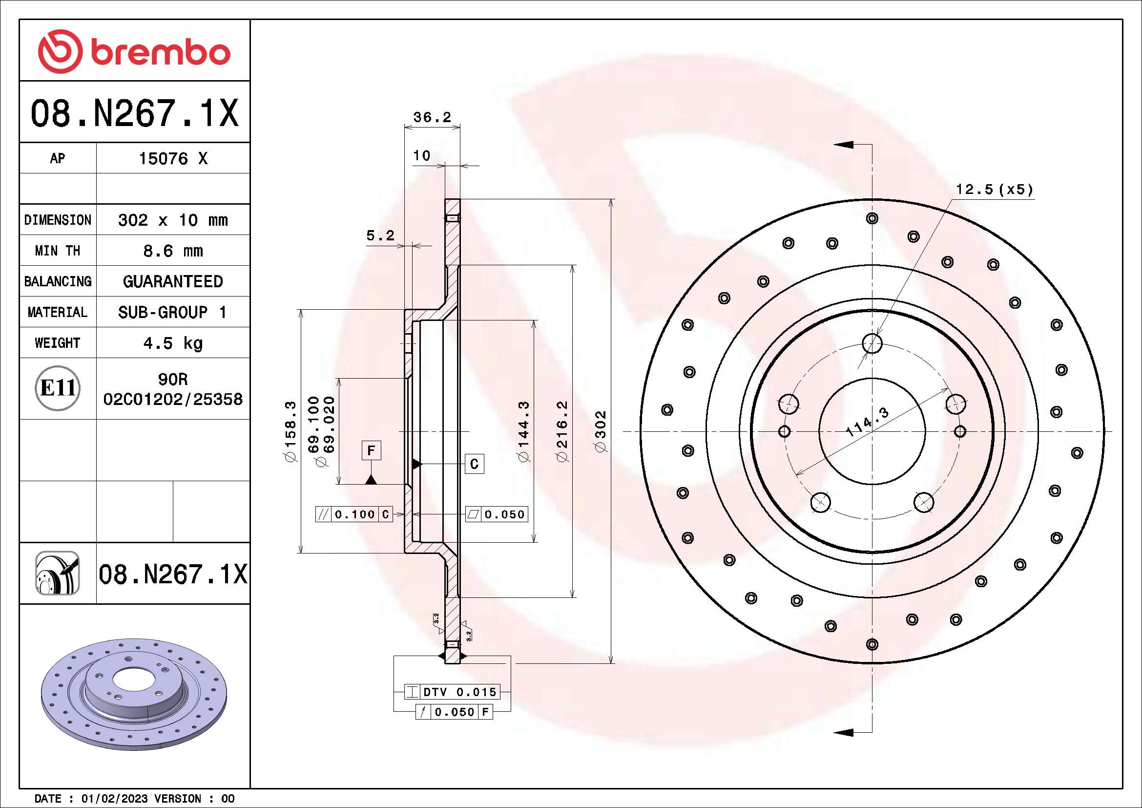 Brake Disc  Art. 08N2671X