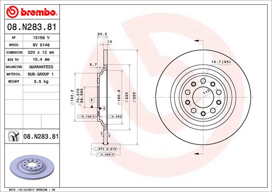 Brake Disc (Rear axle)  Art. 08N28381