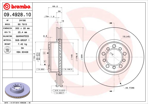 Brake Disc (Front axle)  Art. 09492810