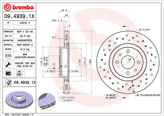 Brake Disc (Front axle)  Art. 0949391X