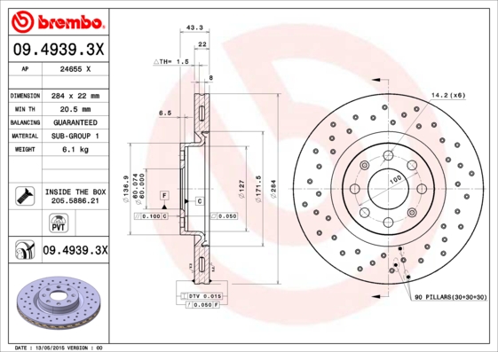 Brake Disc (Front axle)  Art. 0949393X