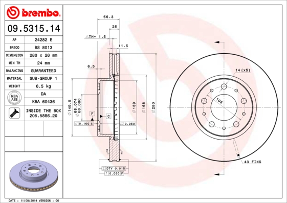 Brake Disc (Front axle)  Art. 09531514