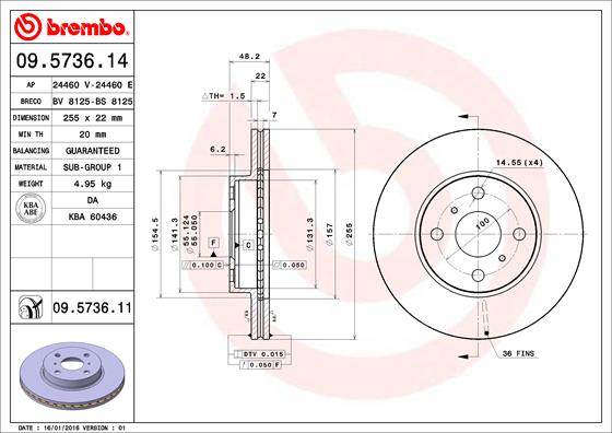 Brake Disc (Front axle)  Art. 09573611