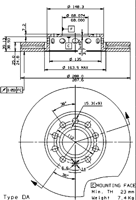 Brake Disc (Front axle)  Art. 09574521