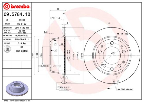 Brake Disc (Rear axle)  Art. 09578410