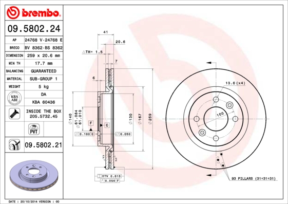 Brake Disc (Front axle)  Art. 09580221