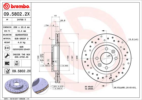 Brake Disc (Front axle)  Art. 0958022X