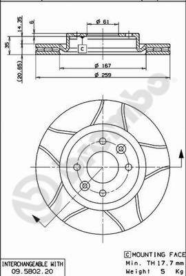 Brake Disc (Front axle)  Art. 09580276