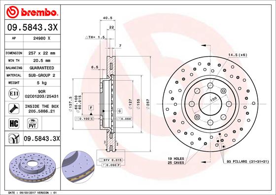 Brake Disc (Front axle)  Art. 0958433X