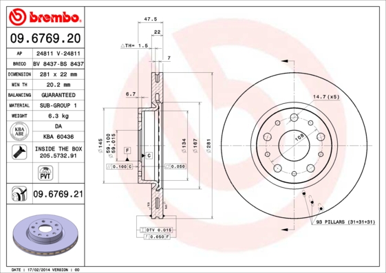 Brake Disc (Rear axle)  Art. 09676921