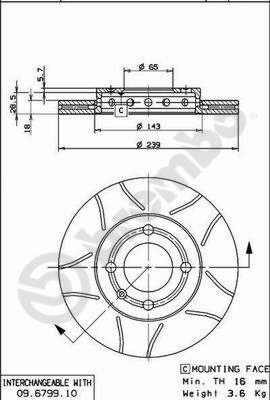 Brake Disc (Front axle)  Art. 09679975