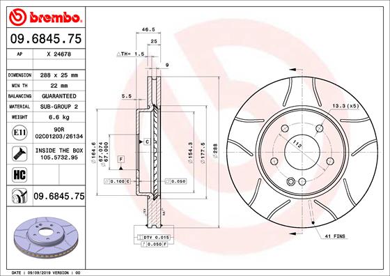 Brake Disc (Front axle)  Art. 09684575