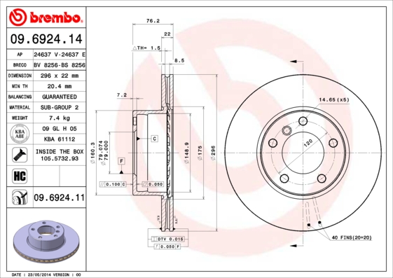 Brake Disc (Front axle)  Art. 09692411