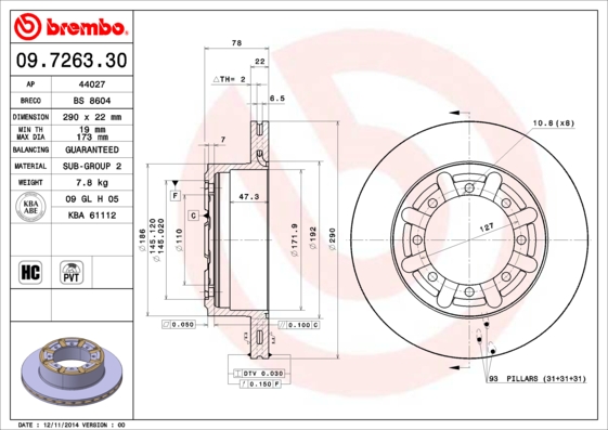 Brake Disc (Rear axle)  Art. 09726330