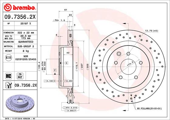 Brake Disc (Rear axle)  Art. 0973562X