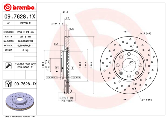 Brake Disc (Front axle)  Art. 0976281X