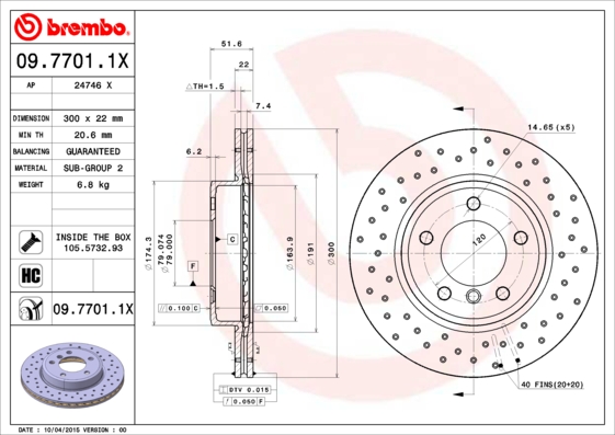 Brake Disc (Front axle)  Art. 0977011X