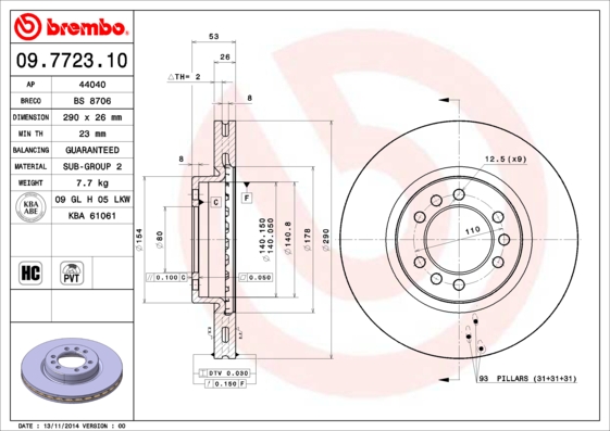 Brake Disc (Front axle)  Art. 09772310