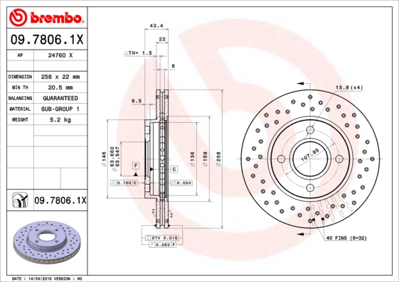 Brake Disc (Front axle)  Art. 0978061X