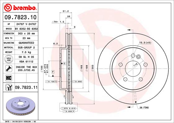 Brake Disc (Front axle)  Art. 09782311