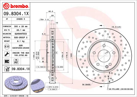 Brake Disc (Front axle)  Art. 0983041X