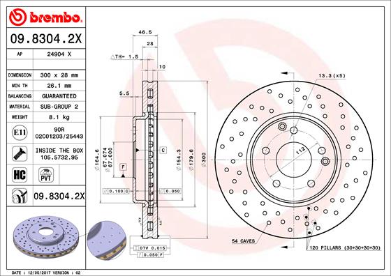 Brake Disc (Front axle)  Art. 0983042X