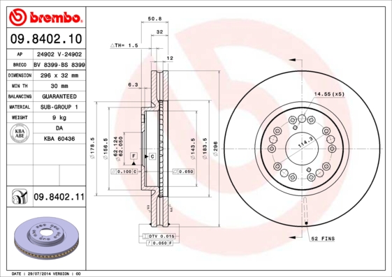 Brake Disc (Front axle)  Art. 09840211