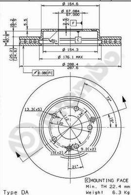 Brake Disc (Front axle)  Art. 09841111