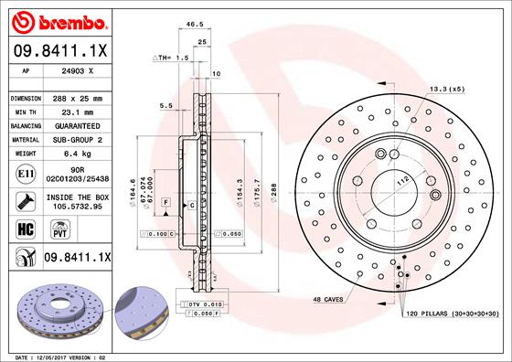 Brake Disc (Front axle)  Art. 0984111X