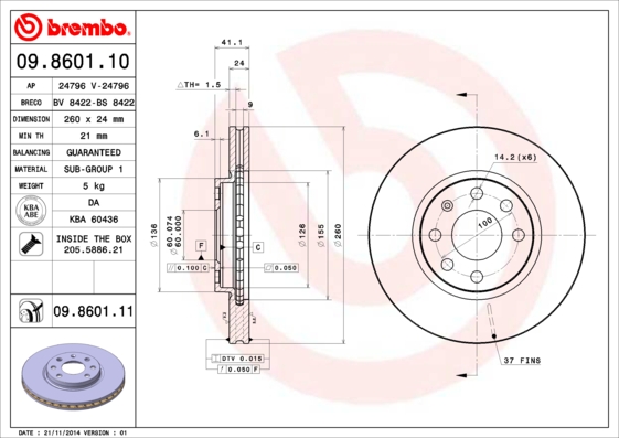 Brake Disc (Front axle)  Art. 09860111