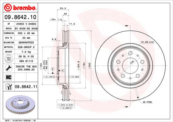 Brake Disc (Front axle)  Art. 09864211