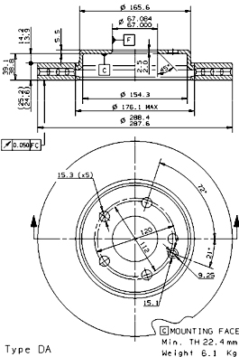 Brake Disc (Front axle)  Art. 09868111