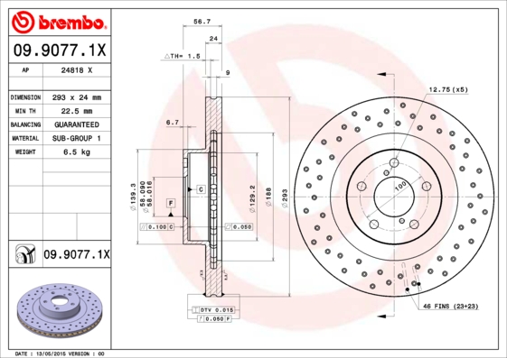 Brake Disc (Rear axle, Front axle)  Art. 0990771X