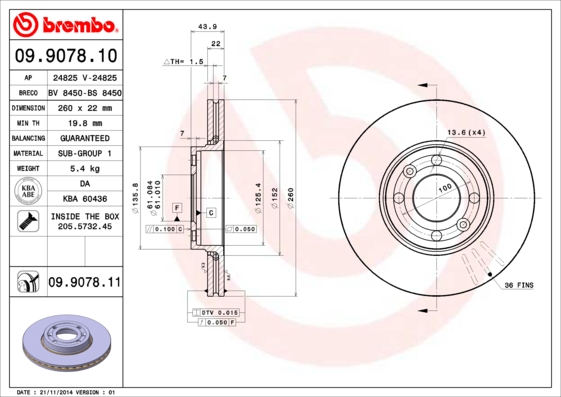 Brake Disc (Front axle)  Art. 09907811