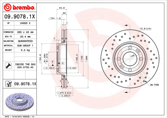 Brake Disc (Front axle)  Art. 0990781X