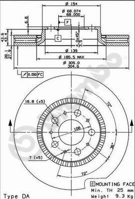 Brake Disc (Front axle)  Art. 09913075