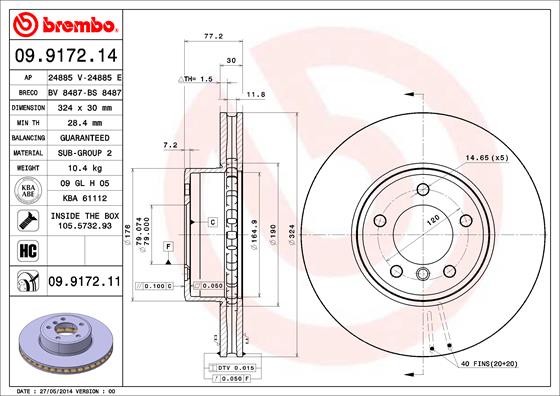 Brake Disc (Front axle)  Art. 09917211