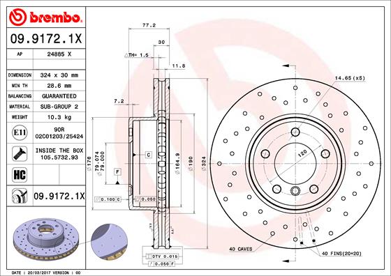 Brake Disc (Front axle)  Art. 0991721X