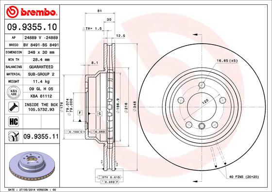 Brake Disc (Front axle)  Art. 09935511