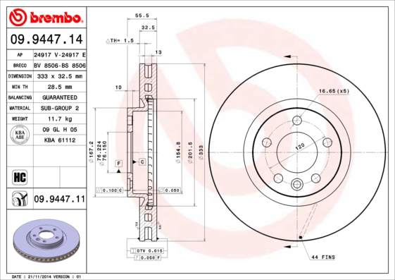 Brake Disc (Front axle)  Art. 09944711