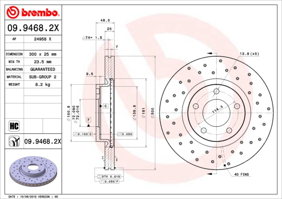 Brake Disc (Front axle)  Art. 0994682X