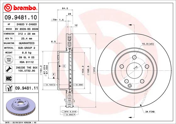 Brake Disc (Front axle)  Art. 09948111