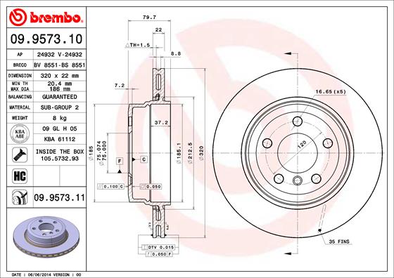 Brake Disc (Rear axle)  Art. 09957311