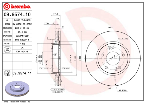 Brake Disc (Front axle)  Art. 09957411