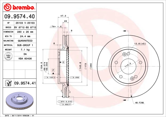 Brake Disc (Front axle)  Art. 09957441