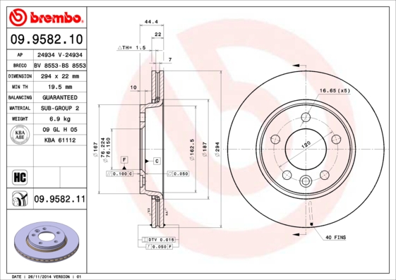 Brake Disc (Rear axle)  Art. 09958211