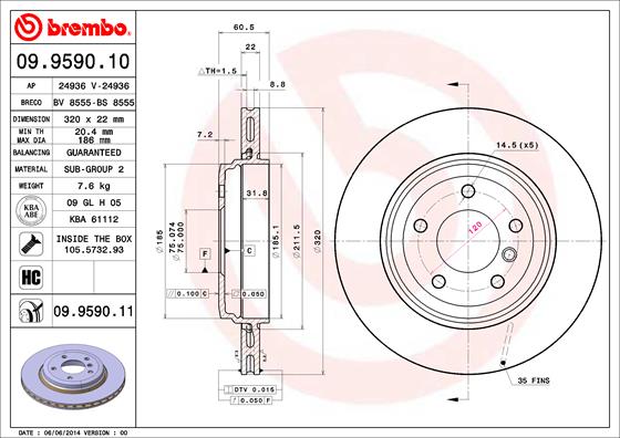 Brake Disc (Rear axle)  Art. 09959011