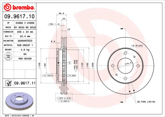 Brake Disc (Front axle)  Art. 09961711