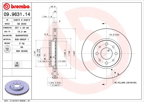 Brake Disc (Front axle)  Art. 09963114